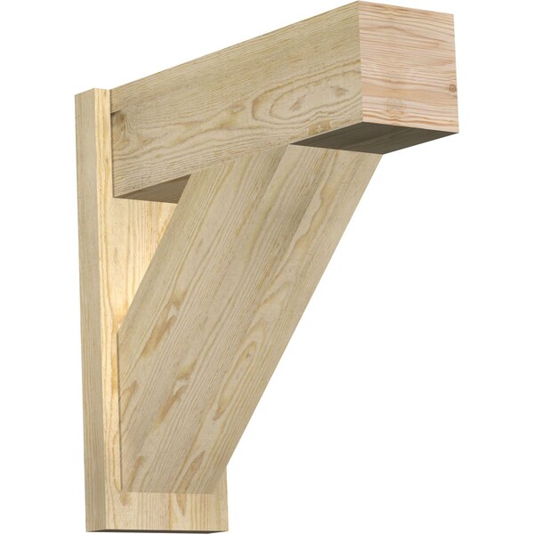 Ekena Millwork Traditional Block Rough Sawn Outlooker, Douglas Fir, 8"W x 24"D x 24"H OUT08X24X24TRA05RDF - main